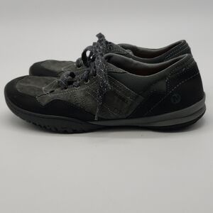 𝅺MERRELL women US 10 grey shoes Granite 1811002 leather textile lace up footwear